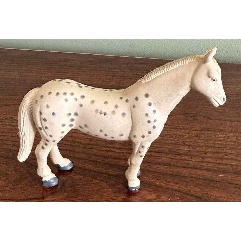 1988 Funrise Irish‎ Horse Vinyl Toy Horse Figure Vintage White Grey Spots